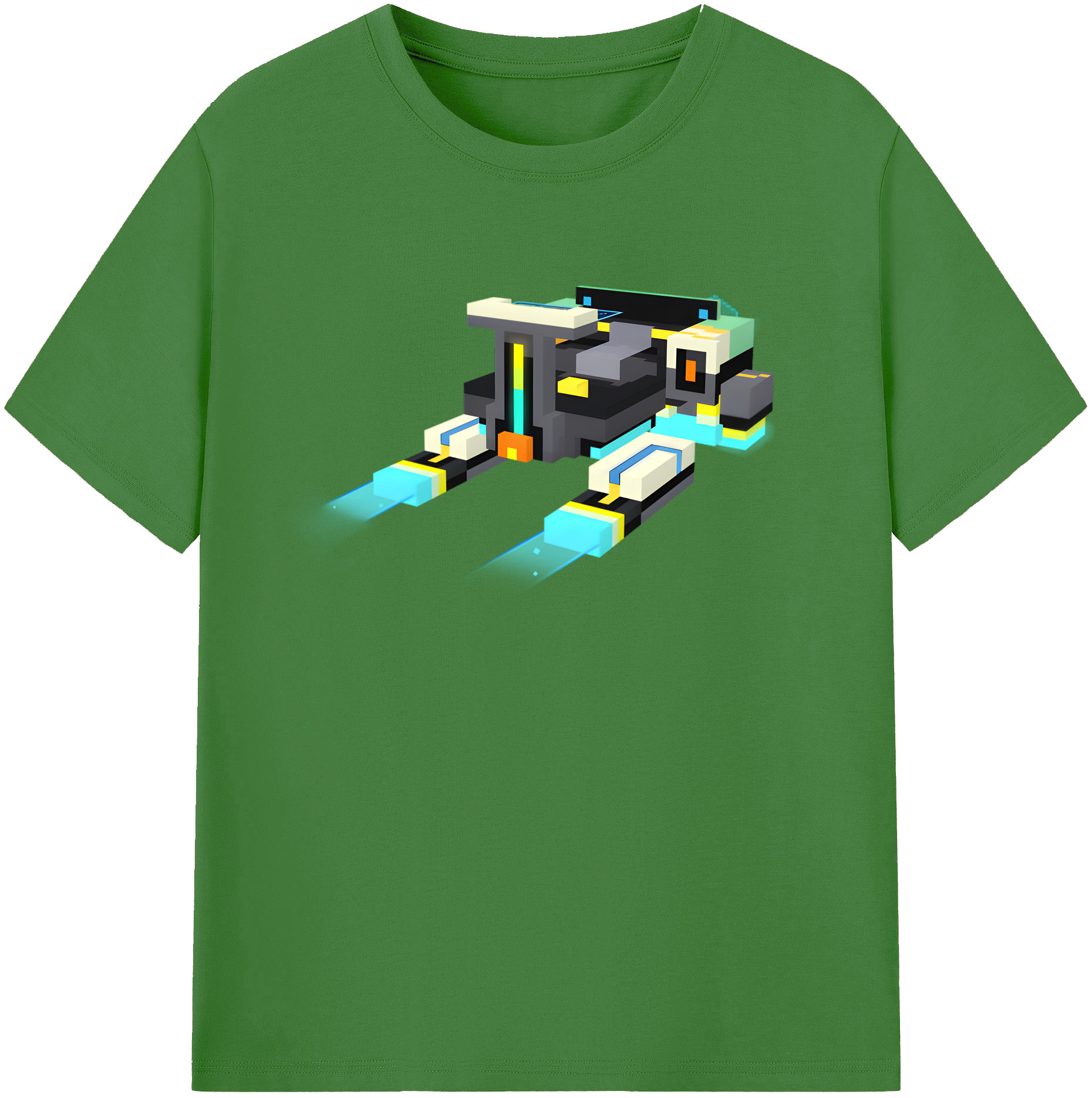 （画像用） マインクラフト ブロックの世界 Minecraft MC Block world レディースカジュアルプリントTシャツ（綿100％）